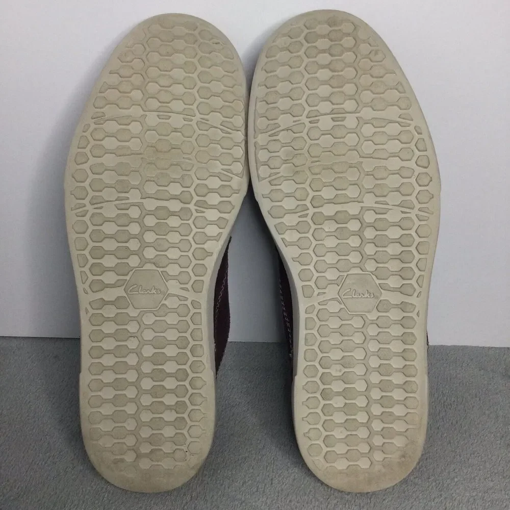 Clarks‎ Weaver 26068077 Mens Burgundy Suede Lace Ups Casual Shoes - Picture 9 of 10